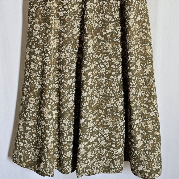 GAP Green Floral Sleeveless Midi Dress - Picture 12 of 16